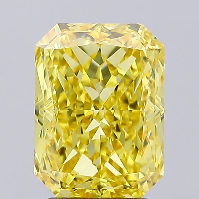 3.04ct Radiant Fancy Intense Yellow VS1 IGI