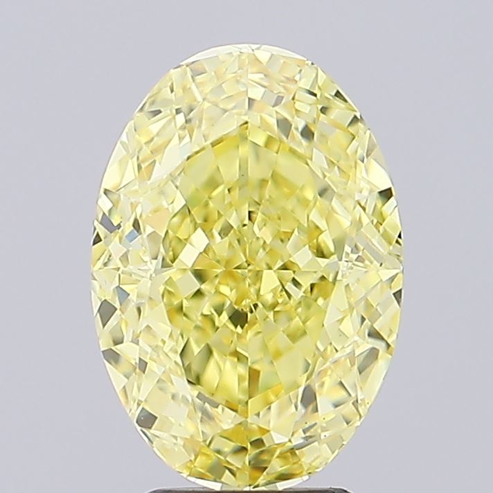 3.04ct Oval Fancy Intense Yellow VS1 IGI