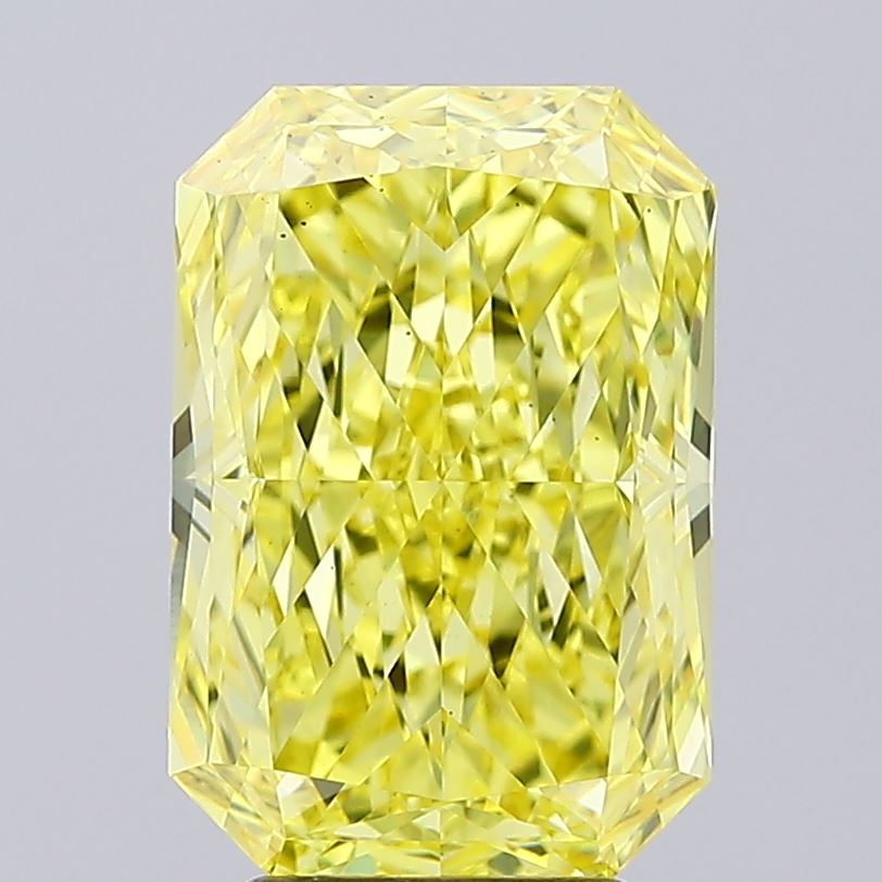 4.31ct Radiant Fancy Intense Yellow VS1 IGI