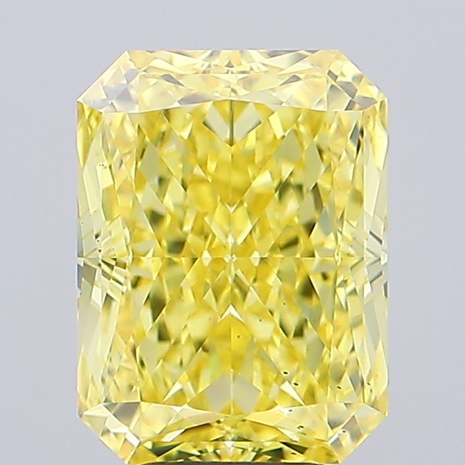 5.05ct Radiant Fancy Intense Yellow VS2 IGI
