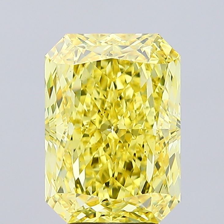 5.09ct Radiant Fancy Intense Yellow VS2 IGI