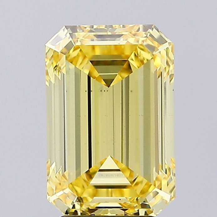 Emerald cut 4.08ct Fancy Intense Yellow VS1
