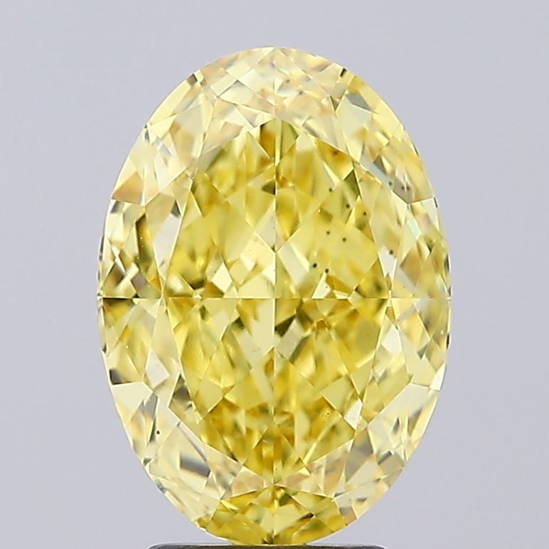 Oval 4.02ct Fancy Vivid Yellow VS2