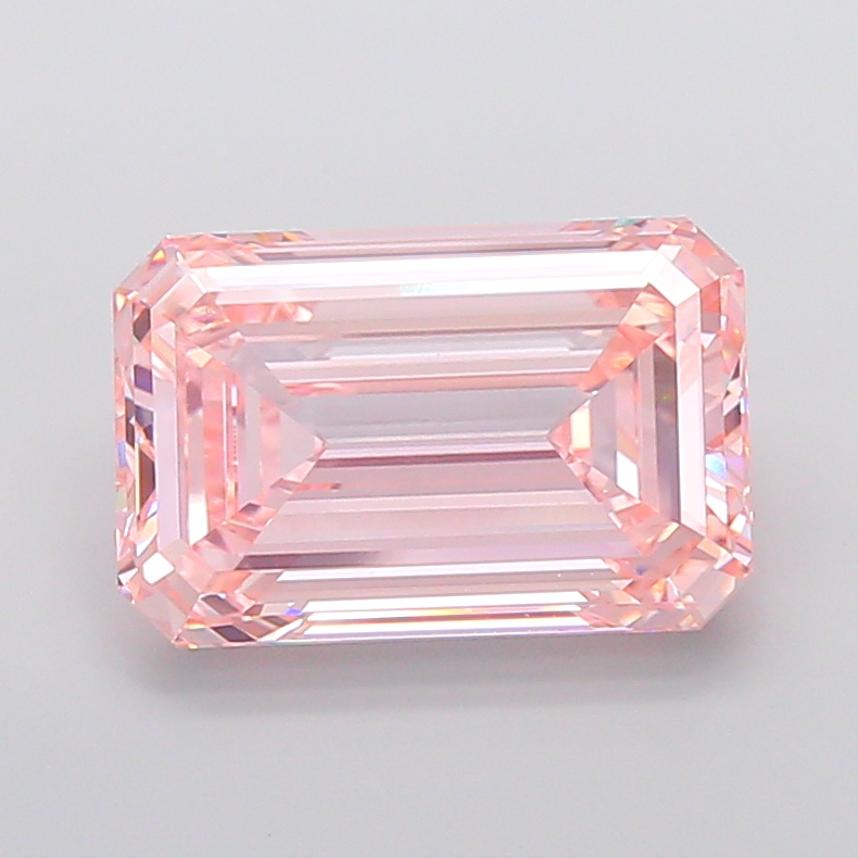 Emerald cut 10ct Fancy Intense Pink VS1