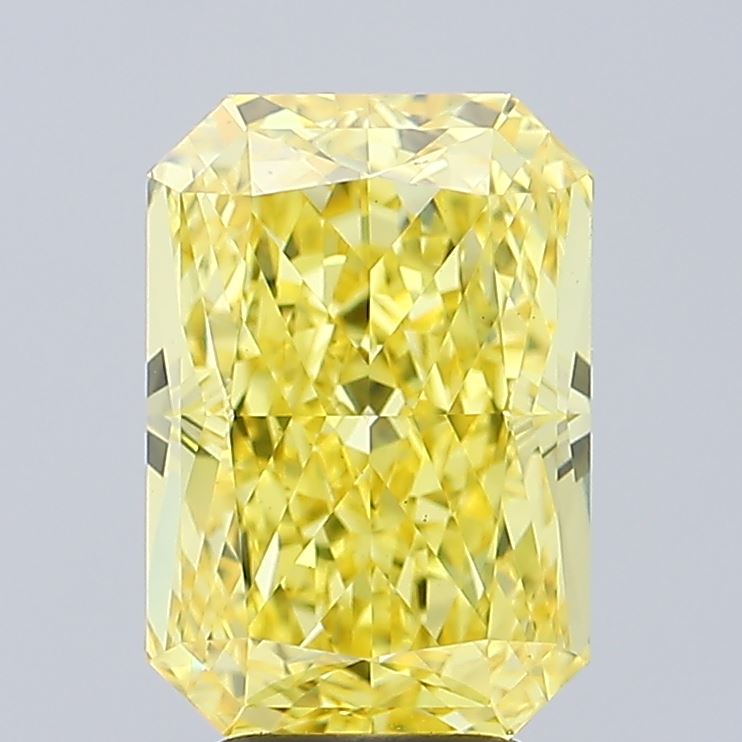 5.03ct Radiant Fancy Vivid Yellow VS1 IGI