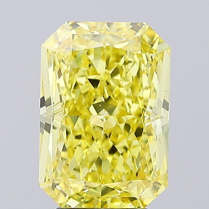 4.01ct Radiant Fancy Intense Yellow VS2 IGI