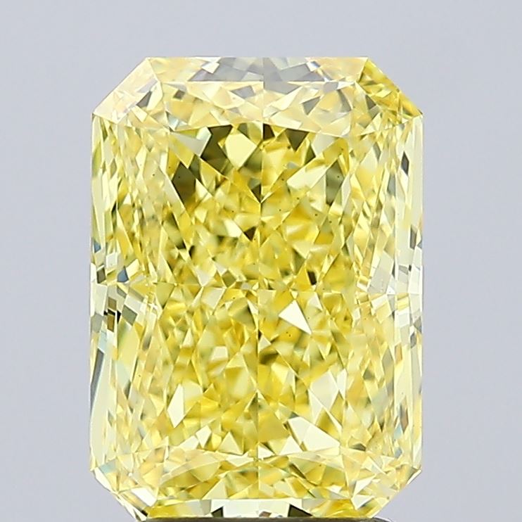 2.59ct Radiant Fancy Vivid Yellow VS2 IGI