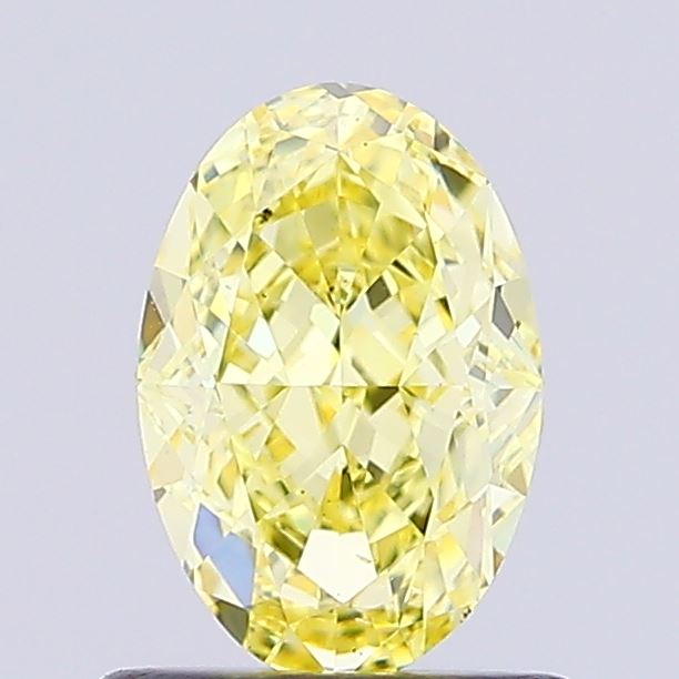1.01ct Oval Fancy Yellow VS2 IGI