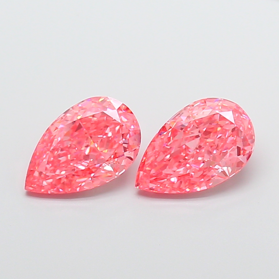 3.06ct Pear Fancy Vivid Pink VVS2 IGI