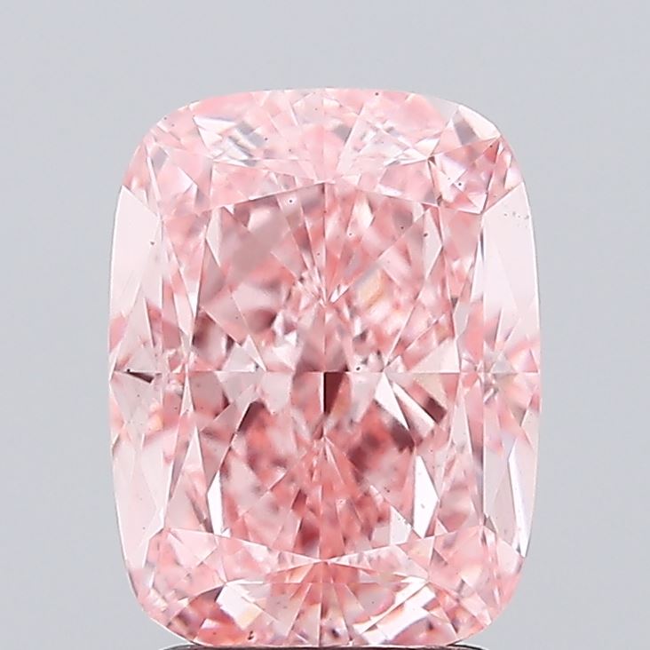 3.19ct Cushion Fancy Vivid Pink VS2 IGI