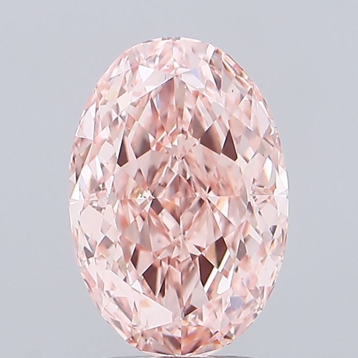 3.1ct Oval Fancy Intense Pink VVS2 IGI