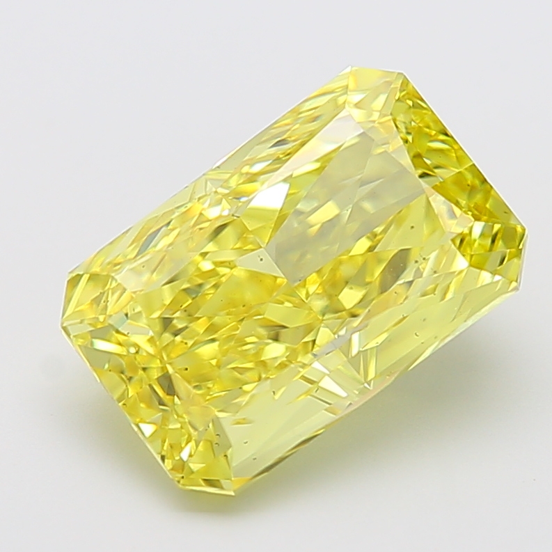 Radiant 7.01ct Fancy Vivid Yellow VS1