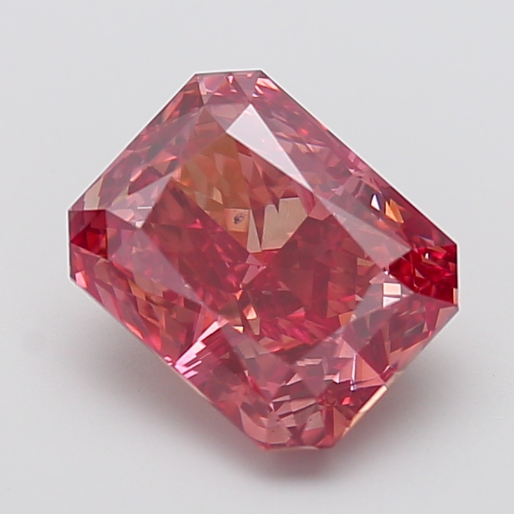 Radiant 5.08ct Fancy Vivid Pink VS1