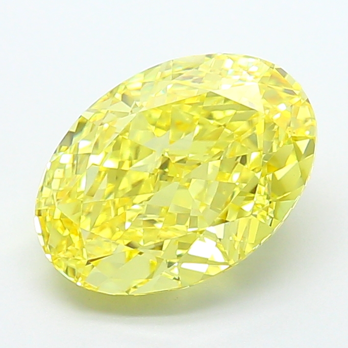 Oval 5.17ct Fancy Vivid Yellow VS1