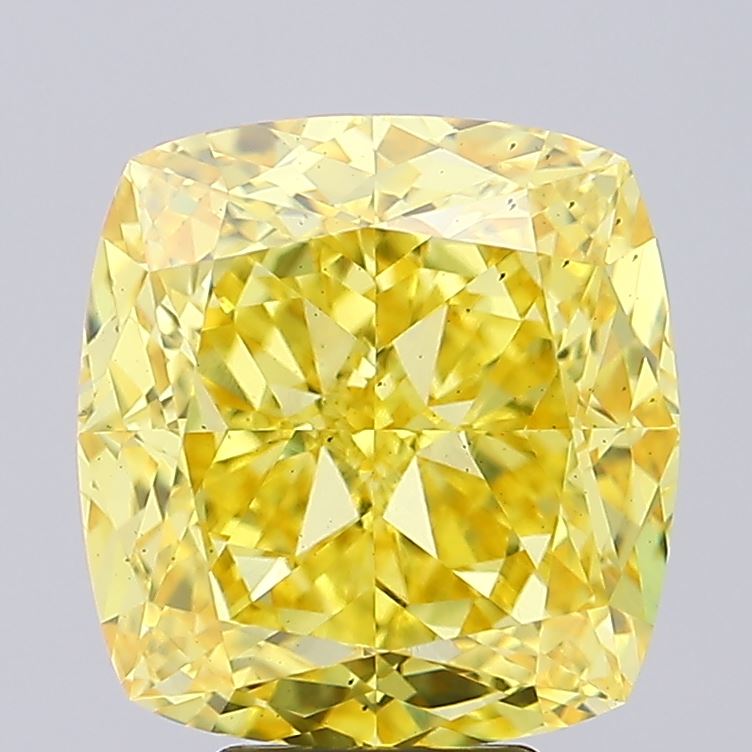 8.05ct Cushion Modified Fancy Vivid Yellow VS2 IGI