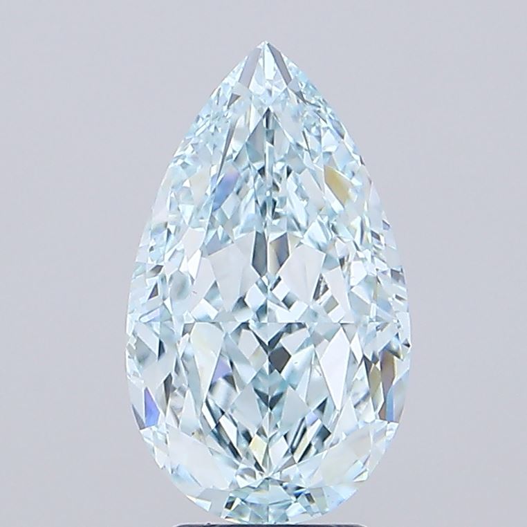 5.29ct Pear Fancy Intense Blue VVS2 IGI
