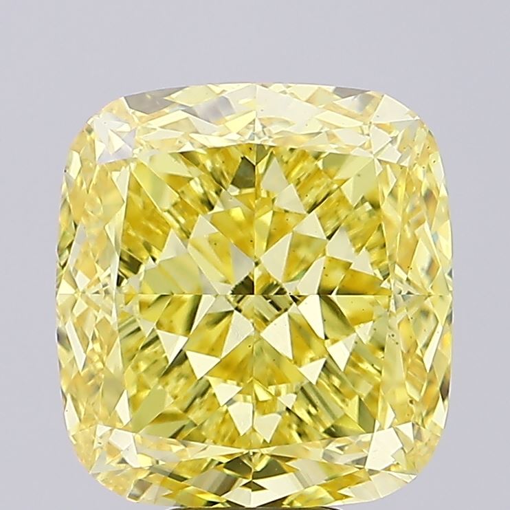 9.11ct Cushion Fancy Vivid Yellow VS1 IGI