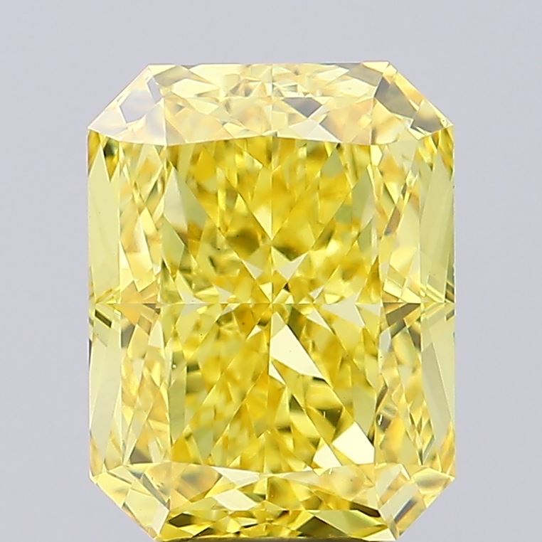 6.1ct Radiant Fancy Vivid Yellow VS1 IGI