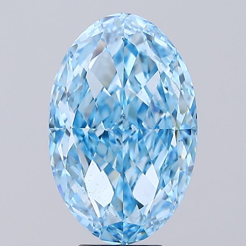 8.51ct Oval Fancy Vivid Blue VS1 IGI