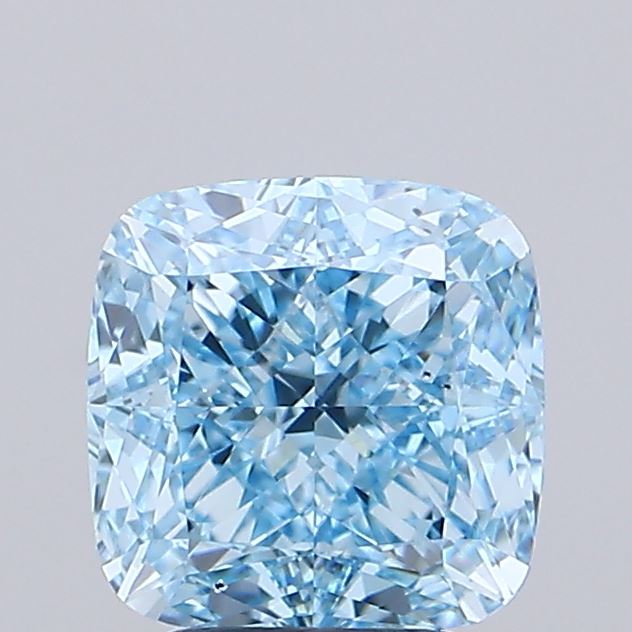 3.05ct Cushion Modified Fancy Vivid Blue VS1 IGI