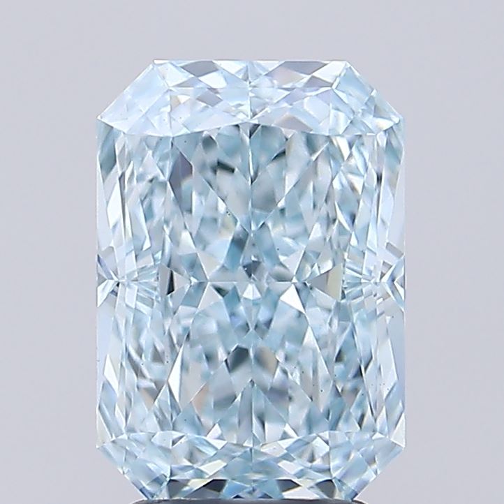 3.01ct Radiant Fancy Vivid Blue VVS2 IGI