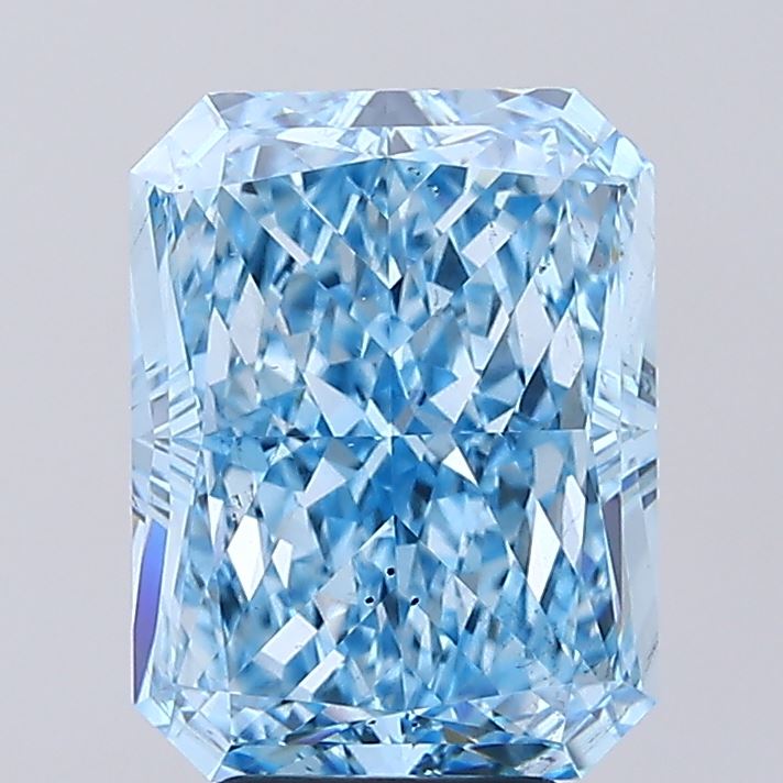 5.05ct Radiant Fancy Vivid Blue VS2 IGI