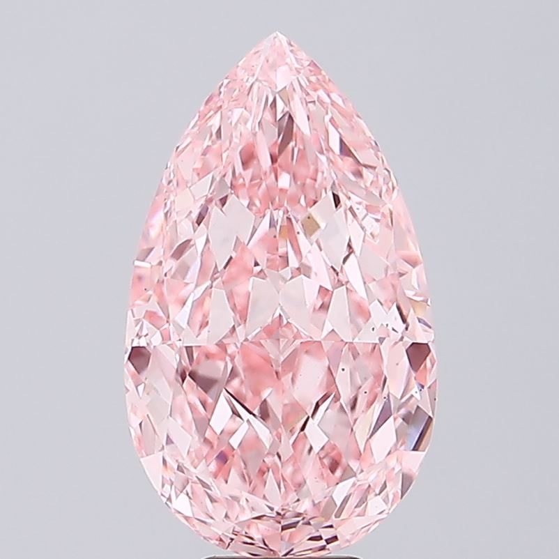 10.77ct Pear Fancy Vivid Pink VS2 IGI