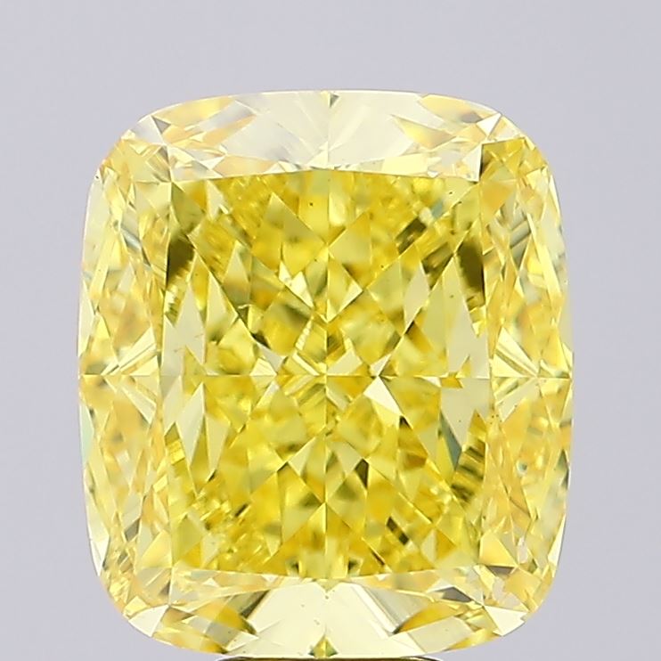 9.65ct Cushion Fancy Vivid Yellow VS1 IGI