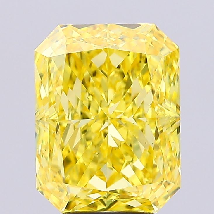 4.5ct Radiant Fancy Intense Yellow VS1 IGI