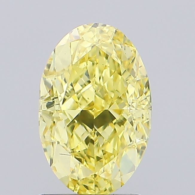2.07ct Oval Fancy Vivid Yellow VS2 IGI