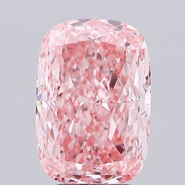 3.77ct Cushion Fancy Vivid Pink VS2 IGI