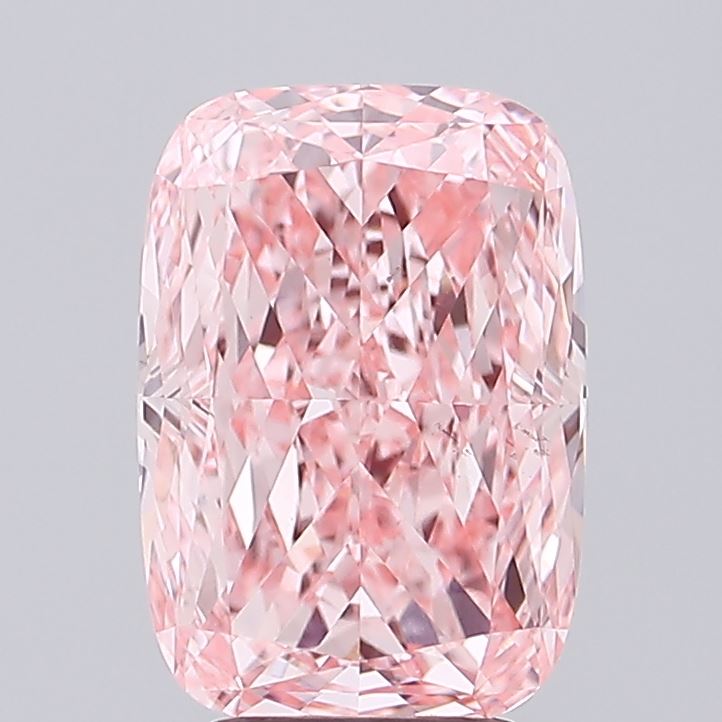 3.79ct Cushion Fancy Vivid Pink VS1 IGI