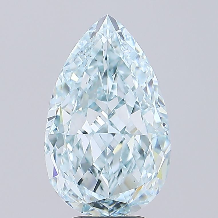 6.09ct Pear Fancy Intense Blue VS1 IGI