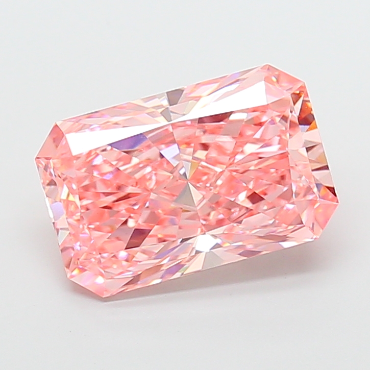 Radiant 5.09ct Fancy Vivid Pink VVS2