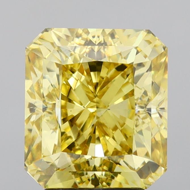 Radiant 4.03ct Fancy Intense Yellow VS2