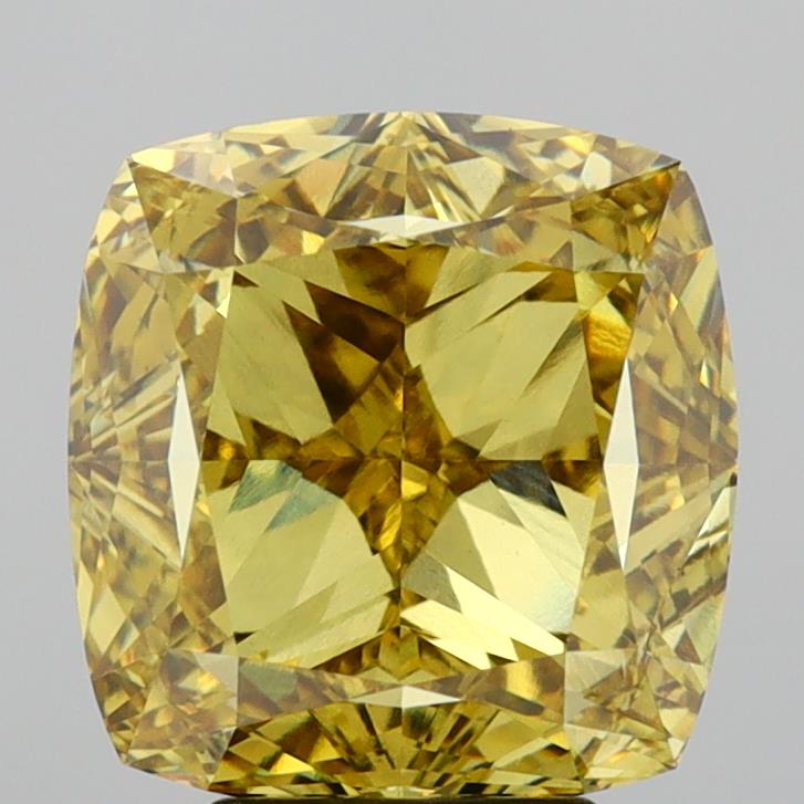 Cushion Brilliant 5.51ct Fancy Vivid Yellow VS1