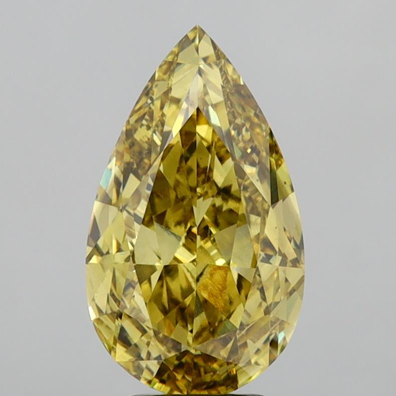 Pear 6.02ct Fancy Vivid Yellow VS1