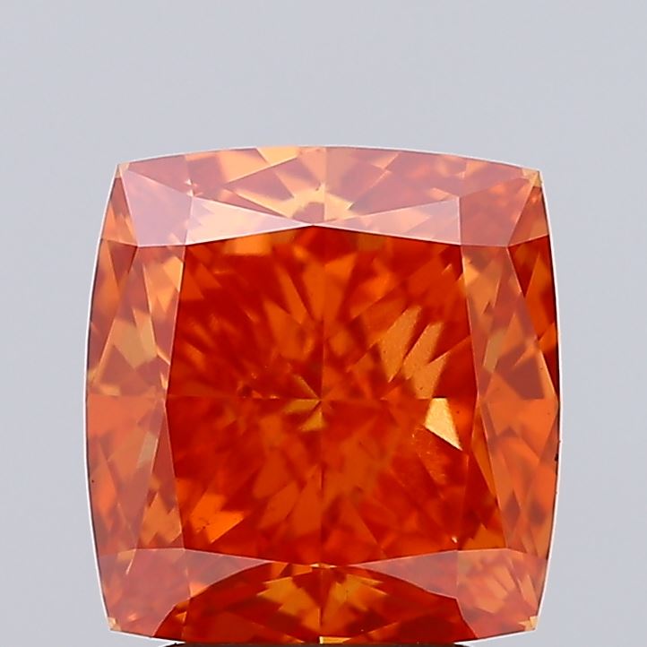 3.7ct Cushion Modified Fancy Vivid Red VS1