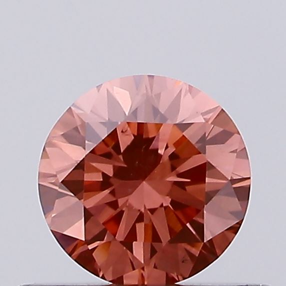 0.4ct Round Fancy Intense Red VS1