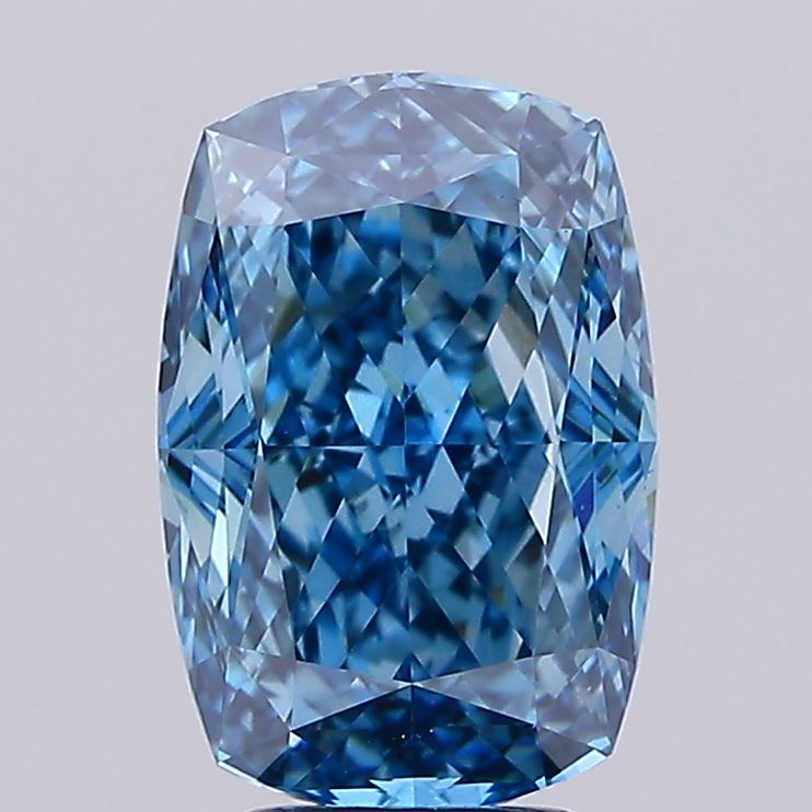 Cushion 5.07ct Fancy Vivid Blue VS1