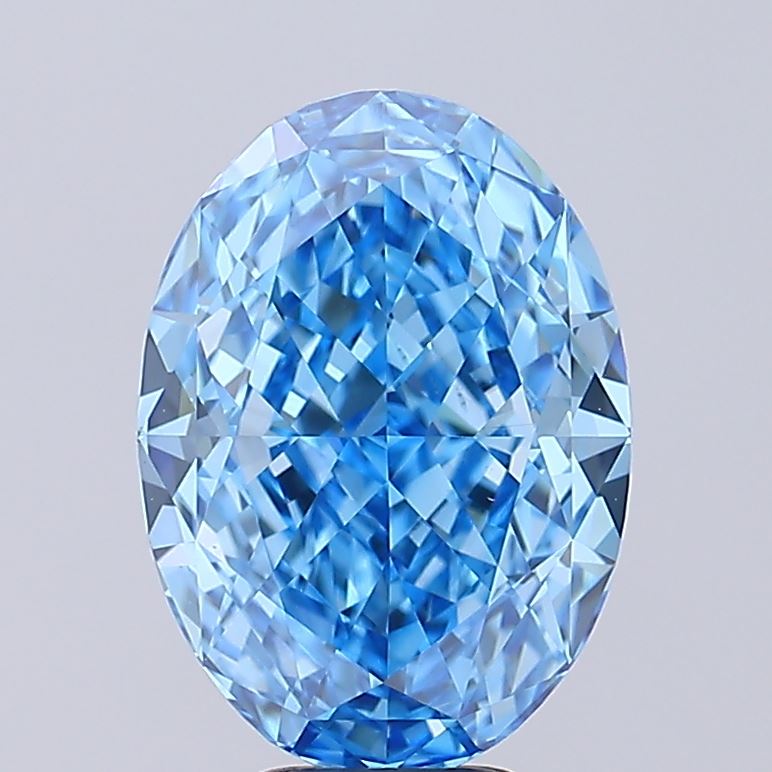 Oval 7.00ct Fancy Vivid Blue VS1
