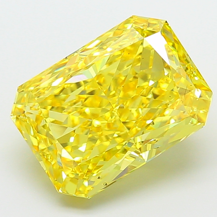 7.0ct Radiant Fancy Vivid Yellow VS2 IGI