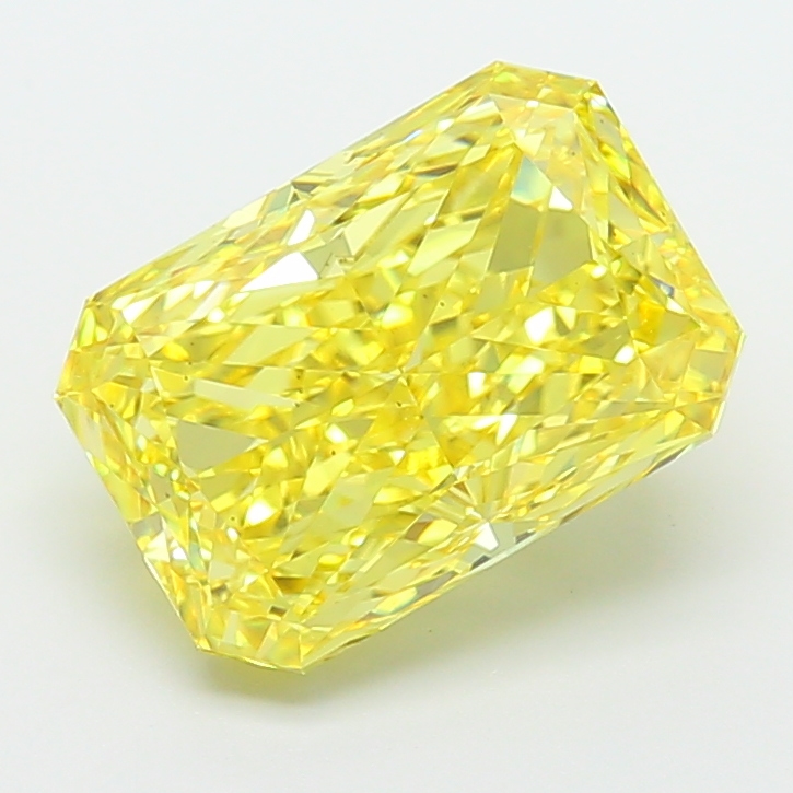 6.2ct Radiant Fancy Vivid Yellow VS2 IGI