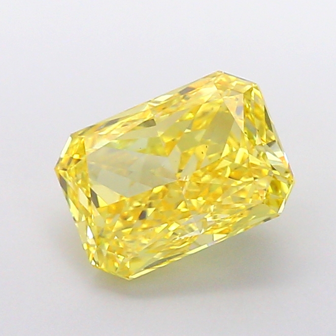 3.3ct Radiant Fancy Vivid Yellow VS1 IGI