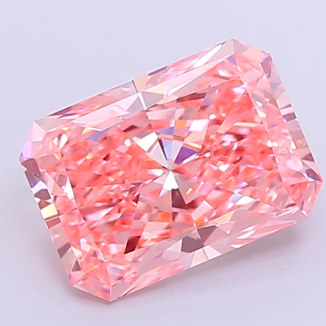 Radiant 4.55ct Fancy Vivid Pink VVS1
