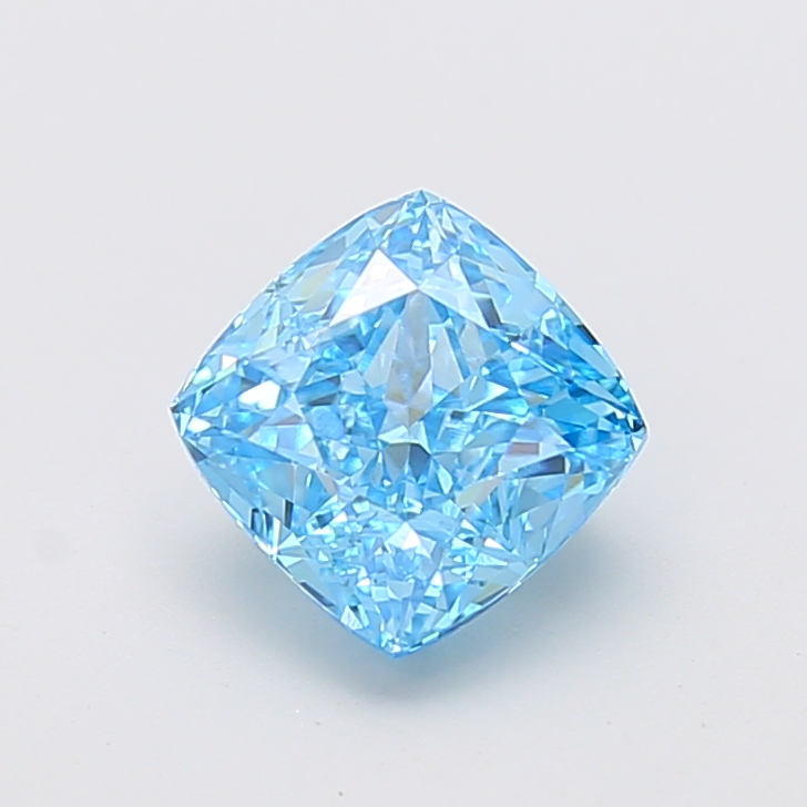 2.5ct Cushion Brilliant Fancy Vivid Blue VVS2 IGI