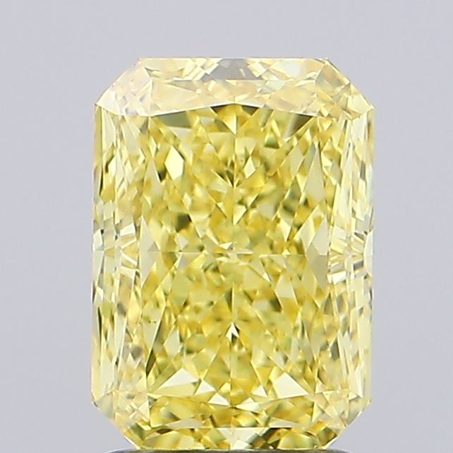 2.0ct Radiant Fancy Vivid Yellow VS1 IGI