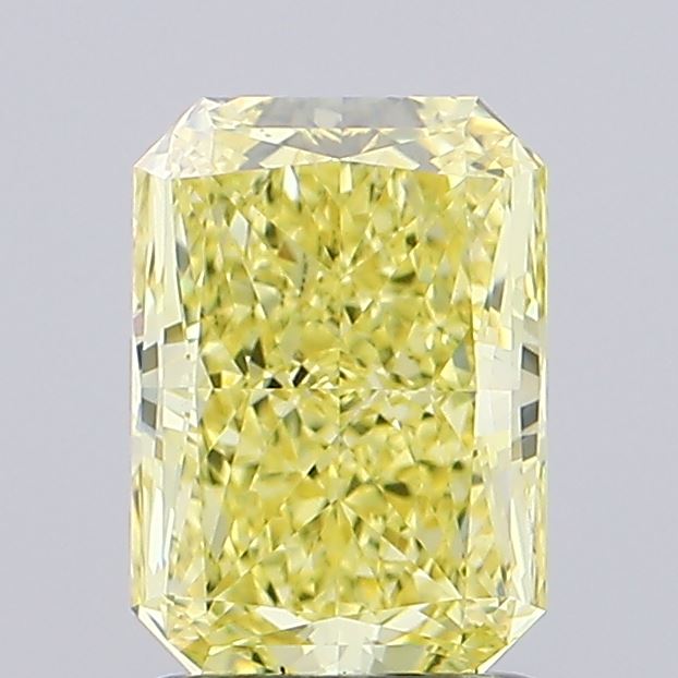 1.7ct Radiant Fancy Intense Yellow VS1 IGI
