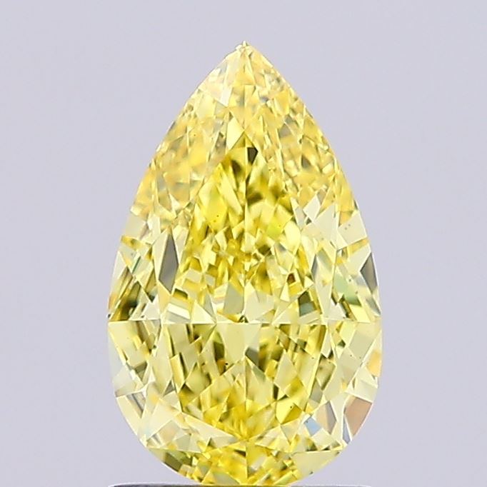 1.7ct Pear Fancy Intense Yellow VS1 IGI