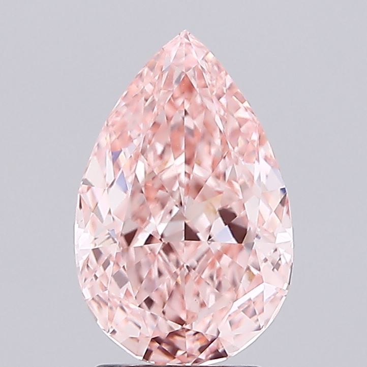 3.0ct Pear Fancy Vivid Pink VS1 IGI